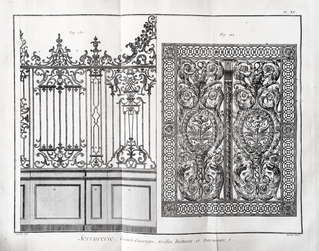 Forja - Serrurerie, Grands Ouvrages, Grilles Battante et Dormante - Pl. XV